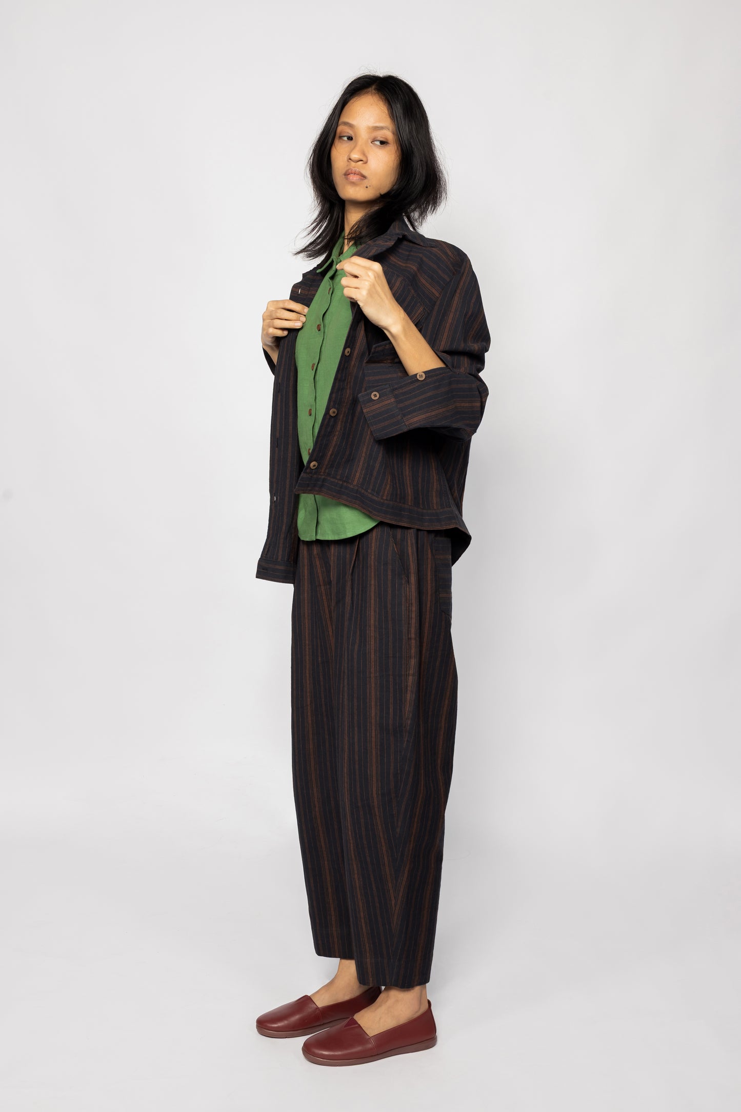 Brick Stripe Oversized Shirt