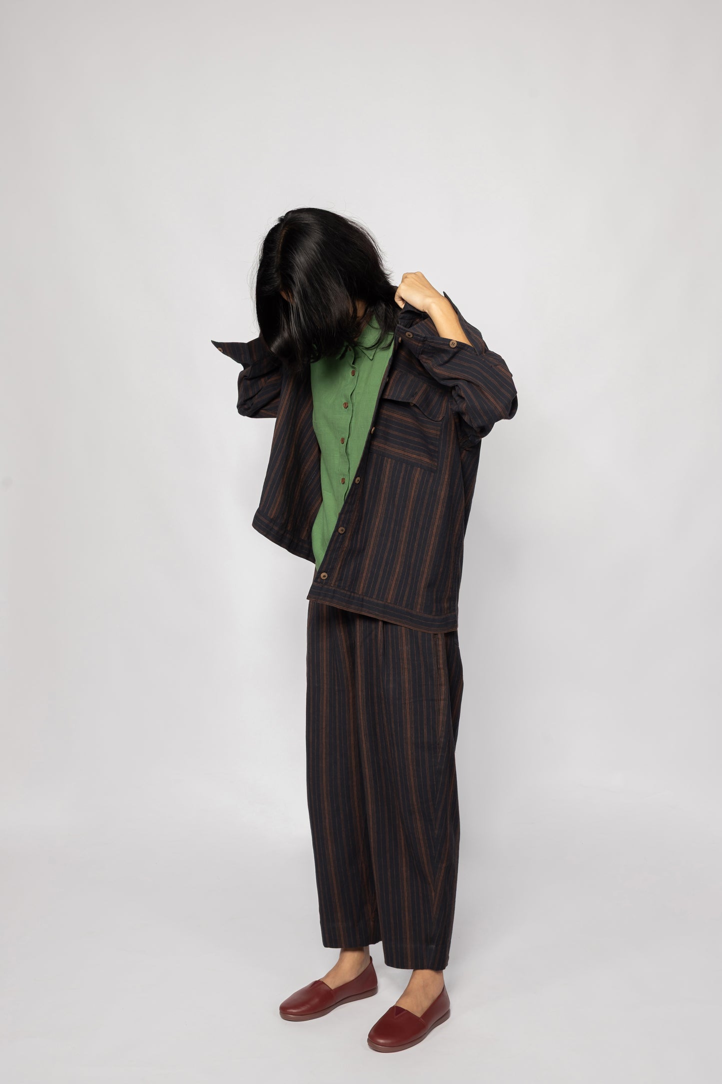 Brick Stripe Oversized Shirt