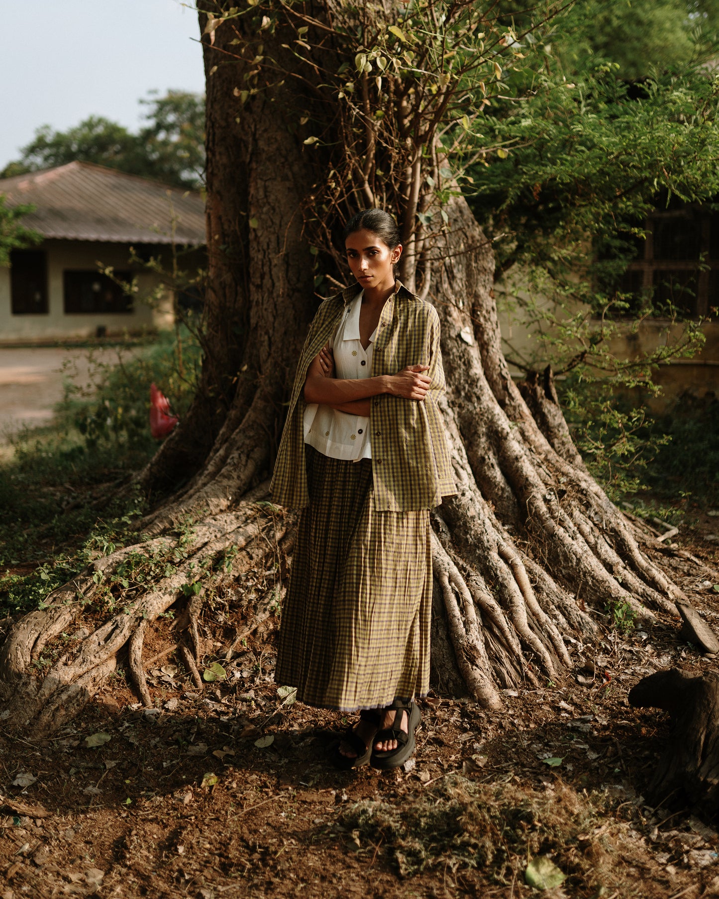 Lanes Oversized Shirt in Dusky Check