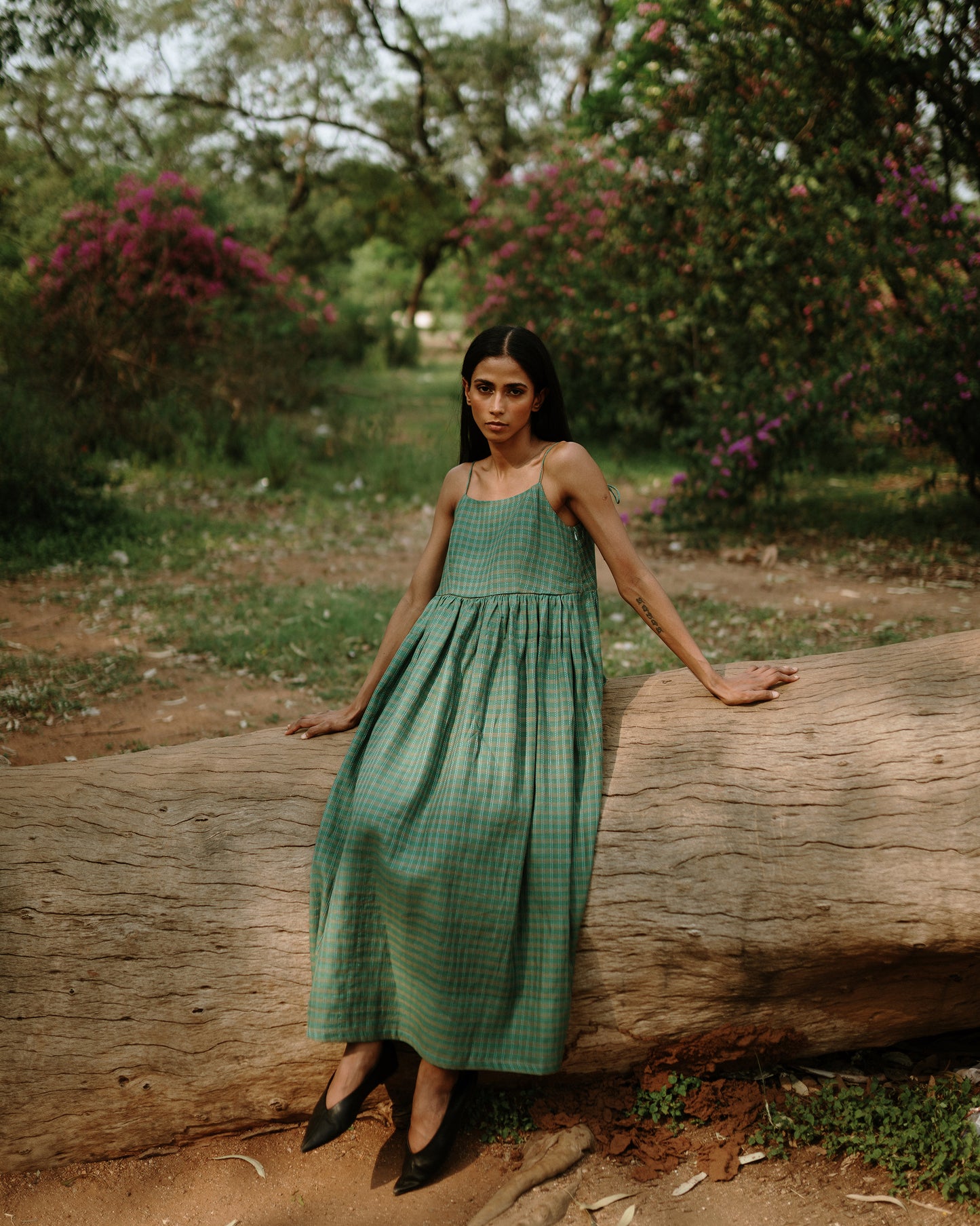 River Mulberry Silk Cotton Dress