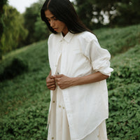 City Oversized Shirt in Handwoven Cotton