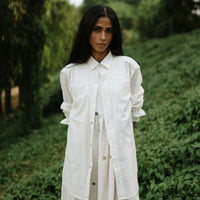 City Oversized Shirt in Handwoven Cotton