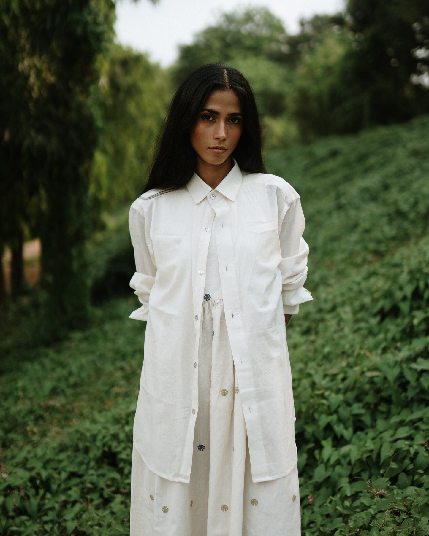 City Oversized Shirt in Handwoven Cotton