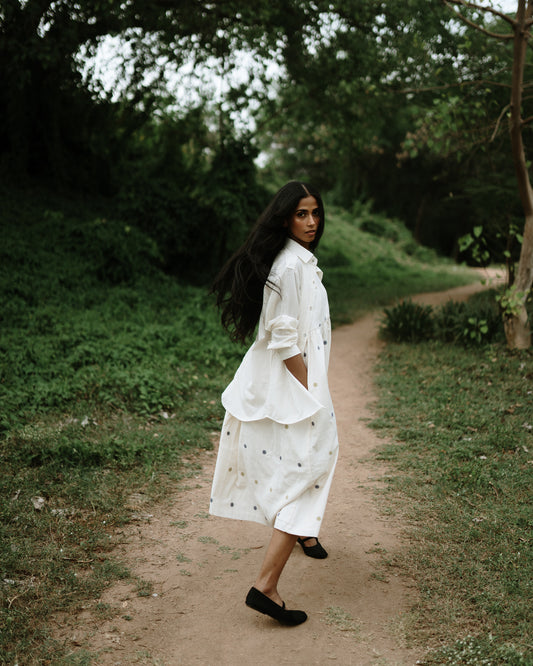 City Oversized Shirt in Handwoven Cotton