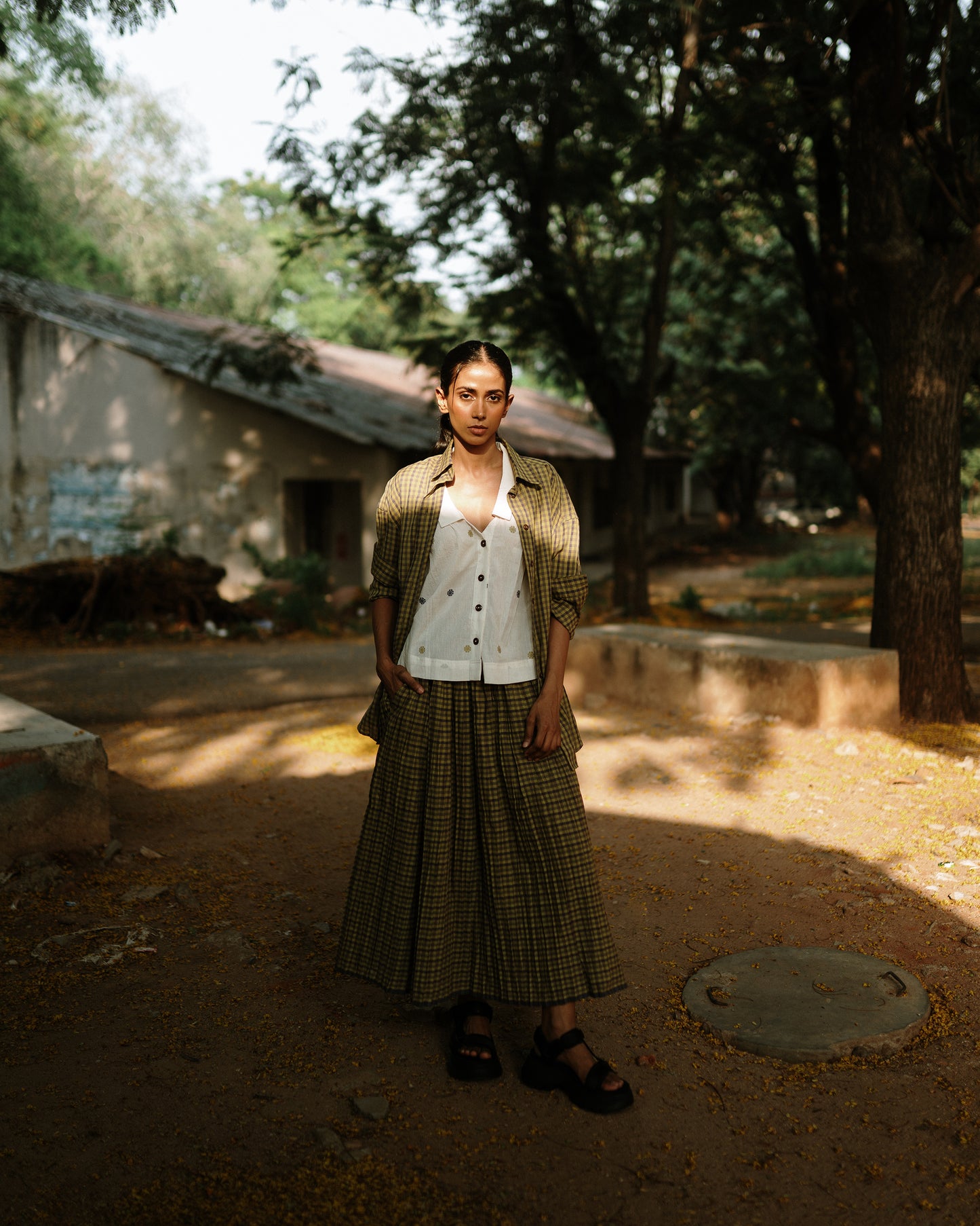 Arlo Skirt in Dusky Check