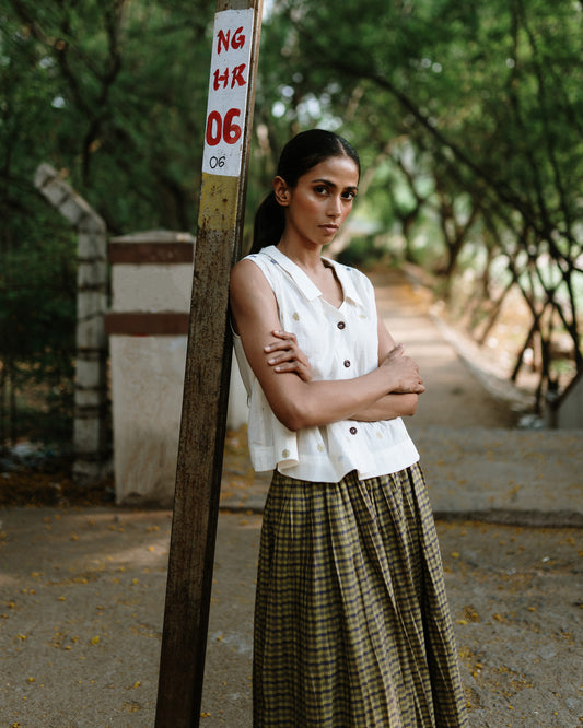 Day Top in Handwoven Flower Motif