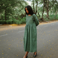 Valley Long Sleeve Mulberry Silk Cotton Dress