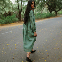 Valley Long Sleeve Mulberry Silk Cotton Dress